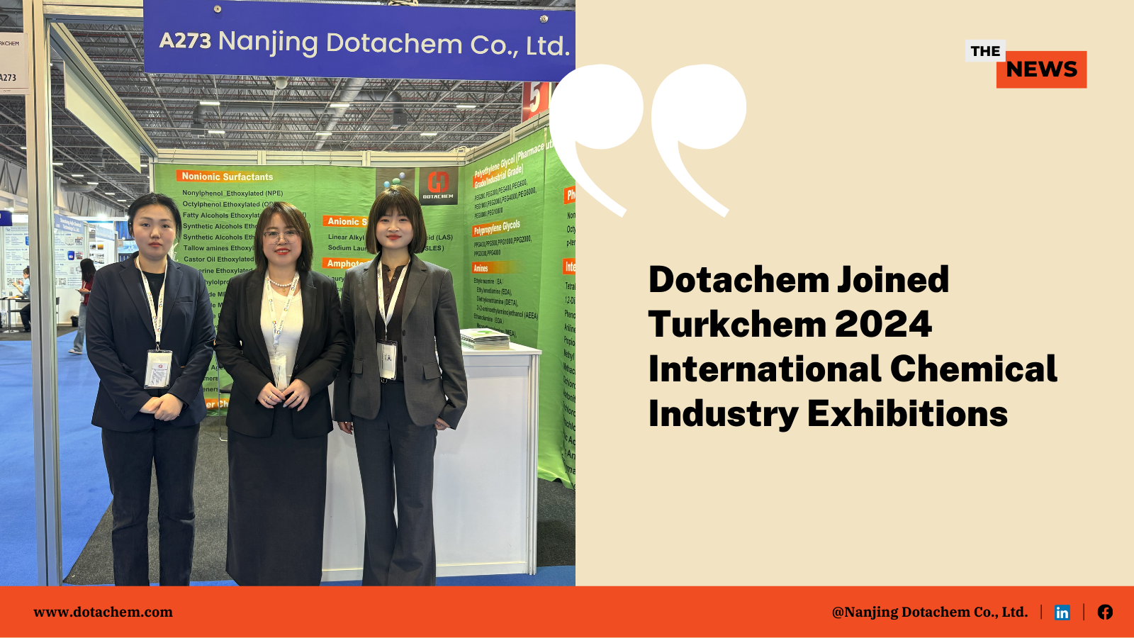 Dotachem hadir di Pameran Kimia Internasional TURKCHEM Eurasia 2024